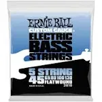 5-String Stainless Steel Flatwound Electric Bass Strings 45-130 Gauge