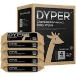 Dyper Charcoal Enhanced Baby Wipes - 224ct