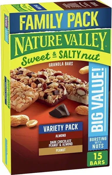 Nature Valley Granola Bars Sweet and Salty Nut Variety Pack 15 ct