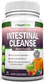 Intestinal Cleanse - All Natural Herbal Detox Formula - Full 10-Day Detox Program - Wormwood, Cranberry, Paul D'Arco, Goldenseal, Garlic, Black Walnut Hull, Echinacea and 10 Other Natural Ingredients