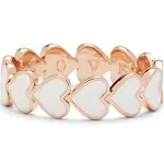 LOVE ENAMEL HEART BAND RING