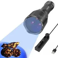 LUMENSHOOTER S3 365nm UV Flashlight with 3 LEDs Rechargeable Black Light Torch for Resin curing