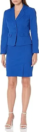 Le Suit Women's Plus Size Jacket/Skirt Suit