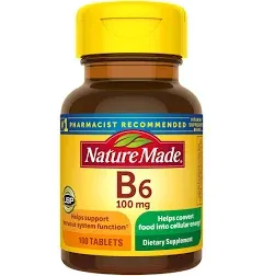 Nature Made Vitamin B6 100 mg Tablets