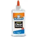 Elmer's School Glue Washable Clear 9 oz