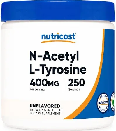 Nutricost N-Acetyl L-Tyrosine (NALT) Powder 250 Grams - Gluten Free &amp; Non-GMO