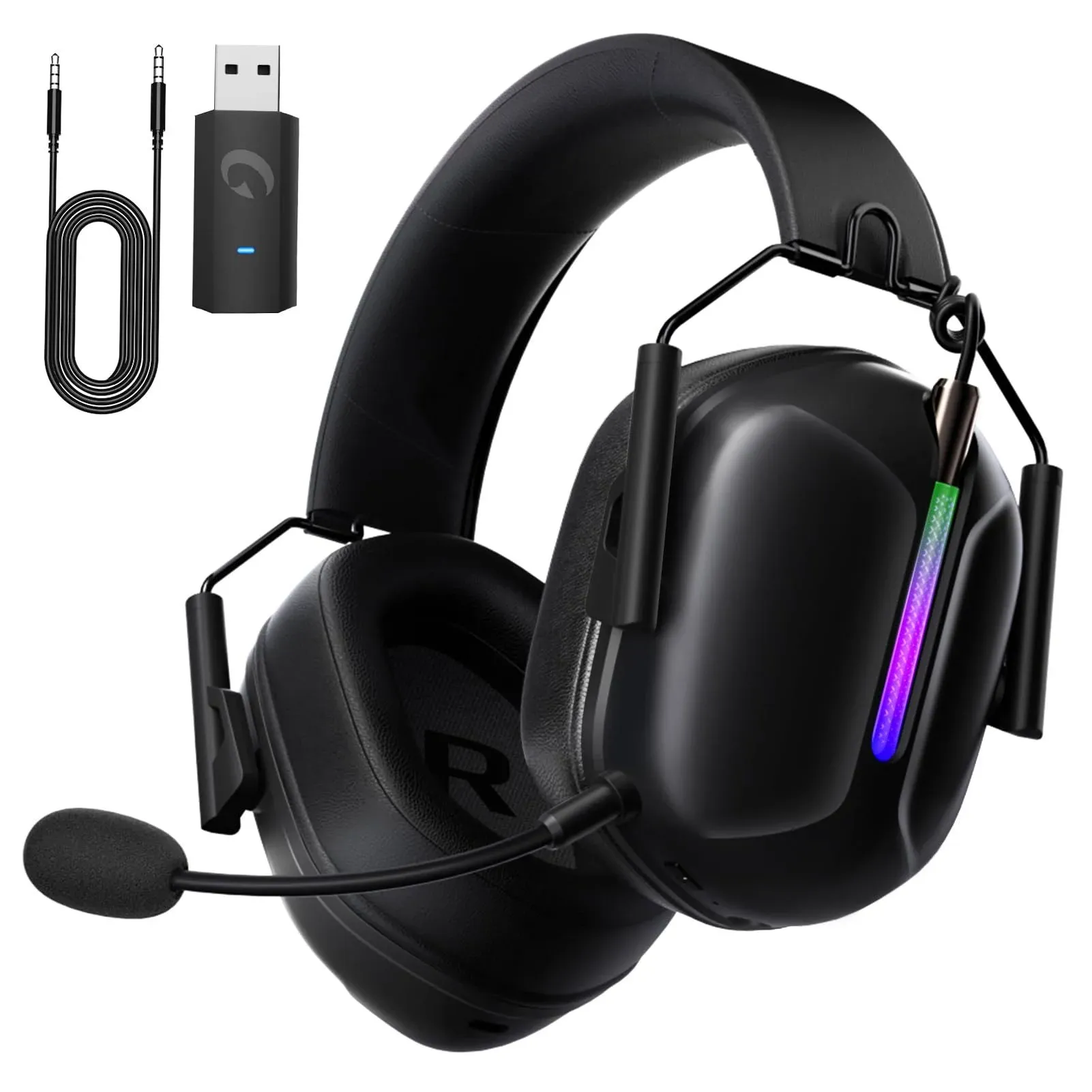 Gvyugke 2.4GHz Wireless Gaming Headset for PS5/4 PC Switch Mac