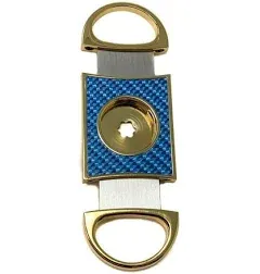 Cigar Boulevard PERFECT CIGAR CUTTER STAR Gold-Blue Carbon Fiber Body. Lifetime 