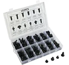 Stark 192-Piece Car Panel Trim Assortment Retainer Push Pin Rivet Clips