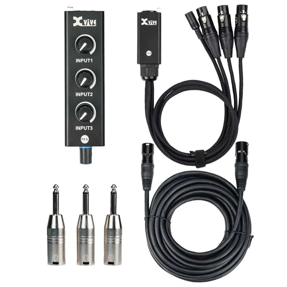 Xvive PX System Portable 3-Channel Personal Mixer and Headphone Amp System