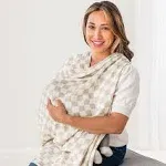 Itzy Ritzy Breastfeeding Scarf, Taupe Checkerboard