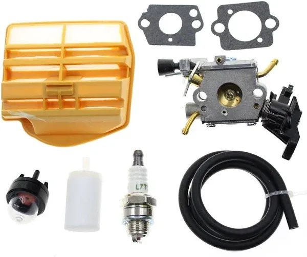 C1M-EL37B Carburetor with Air Filter Tune Up Kit for Husqvarna 445 445E 450 450E Gas Chainsaw Replace 506450401