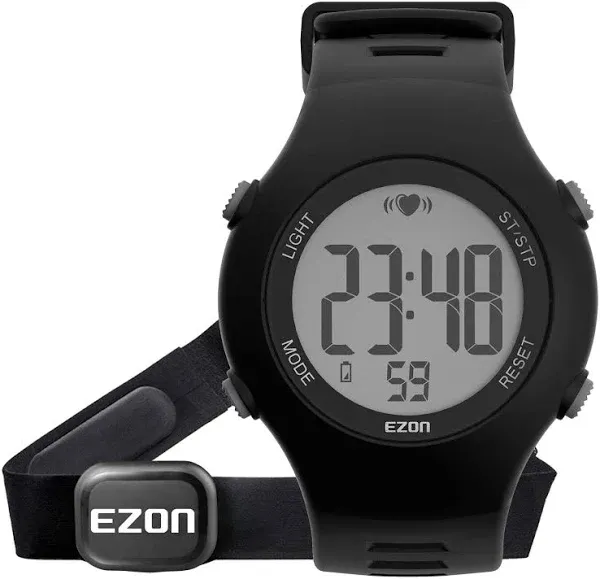 EZON T037 Sports Wristwatch Digital Heart Rate Monitor Outdoor Running Watch ...