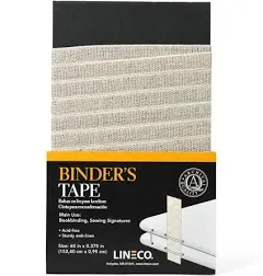 Lineco Acid-Free Linen Binding Book Tape, Binder's Tape Ideal for Bookbinding, Sewing Signatures, Book Conservator, or Book Arts Enthusiast, 60in x 3/8 in, Neutral Color.