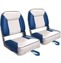 Deluxe Low Back Fold-Down Fishing Boat Seats (2 Seats)