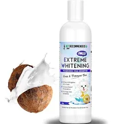 OMG Extreme Dog Whitening Shampoo (16 Oz) - Coconut Based 100% Safe - Free from Soaps, Detergent, Bleach & Fragrance - Make Your Dog's Coat Clean, Silky and Smooth. Made in USA