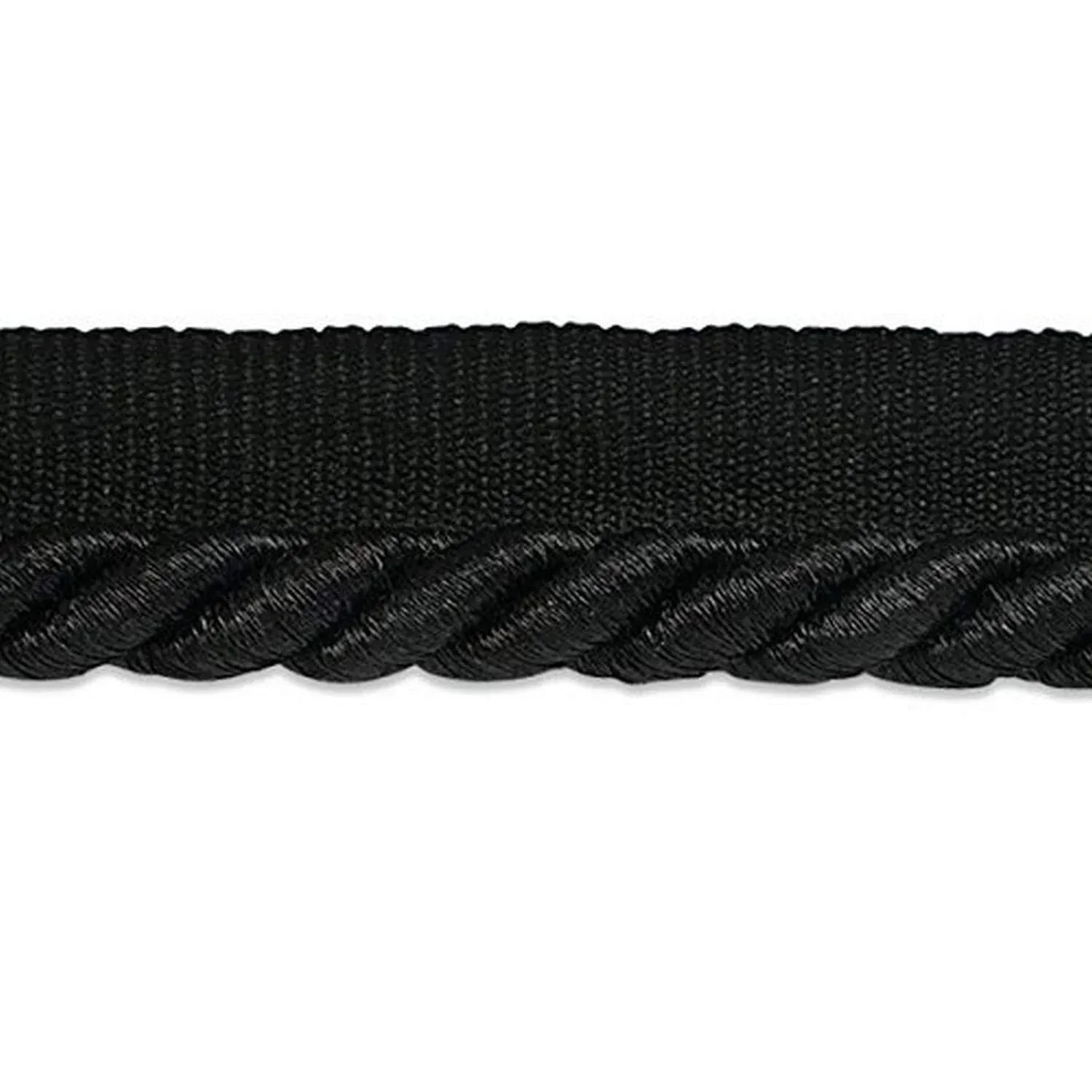 Expo Int'l 20 Yards of Nicholas 3/8 inch Twisted Lip Cord Trim, Black