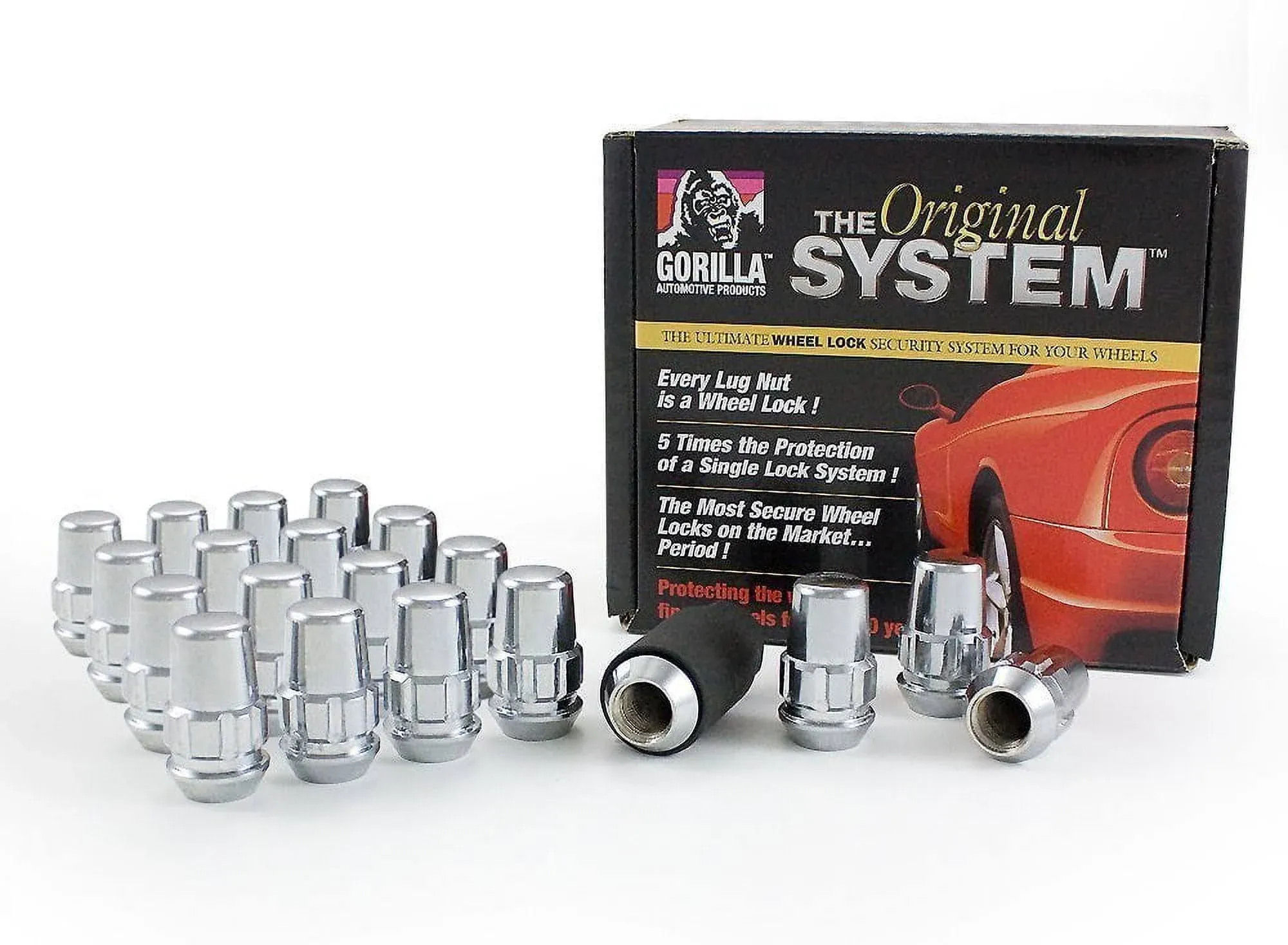 Gorilla Automotive 71633N "The System" Acorn Wheel Locks (12mm x 1.50 Thread Size) - For 5 Lug Wheels