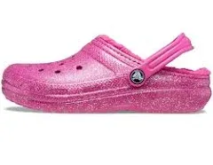 Crocs Classic Lined Glitter Toddler Girls' Clogs