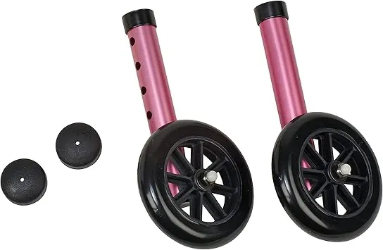 Mabis Walker Wheels with Glide Caps