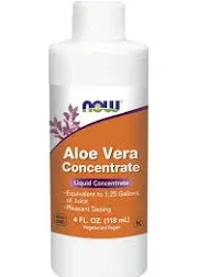 NOW Foods Supplements, Aloe Vera Concentrate (40:1 Concentrate Contains Active Polysaccharides), 4-Ounce