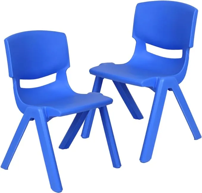 Playkidiz Kids Plastic Chair Set of 2 Preschool Chairs for Toddlers Kids 20.5" H