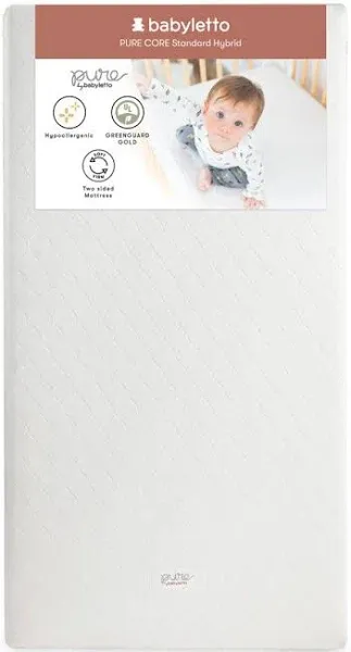 Babyletto Pure Core Non-Toxic Crib Mattress With Hybrid Waterproof Cover