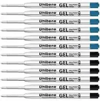 Unibene Parker Compatible Ballpoint Refills 12 Pack,1.0Mm Medium Point-6 Black&amp;6