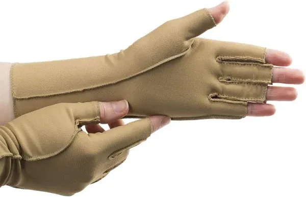 Isotoner Therapeutic Gloves, Left, Small, Open Finger