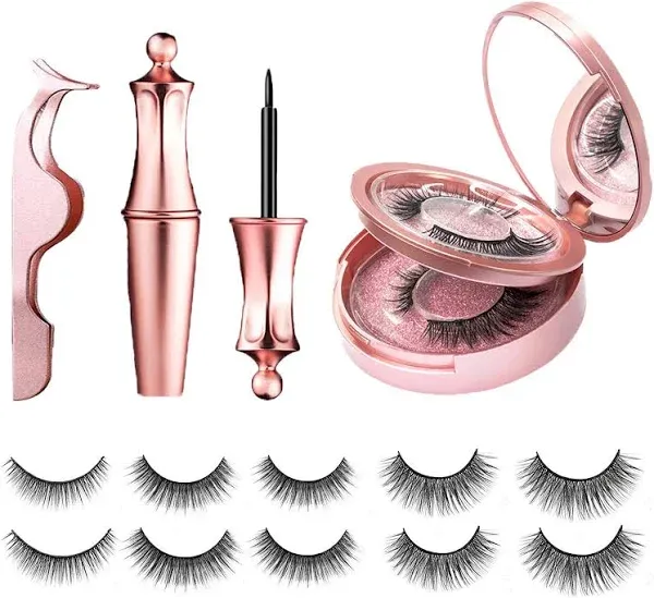 Lanvier Reusable 3D Magnetic Eyelash and Eyeliner Kit