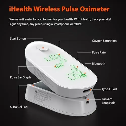 iHealth iHealth AIR Rechargeable Fingertip Pulse Oximeter