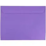 JAM Paper 9 x 12 Booklet Colored Envelopes, Violet Purple Recycled, 25/Pack (1531752)