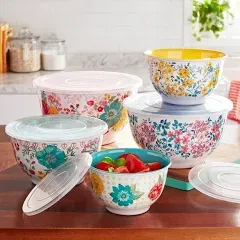 The Pioneer Woman Melamine Mixing Bowl Set 10 Piece - floral, multi color