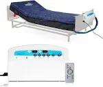 Medical MedAir Low Air Loss Mattress Replacement System with Alarm, 8" with Quilted Cover Fully Digital with Remote Control