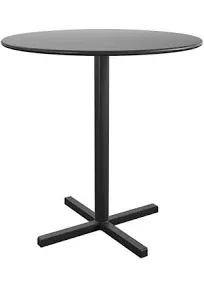 Cosco 24 in. Round Indoor/Outdoor Steel Bistro Table, Black 88852BLK1E