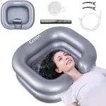 Inflatable Shampoo Basin - Portable Shampoo Bowl, Hair Washing Basin for Bedridden, Disabled,Injured, Hair Wash Tub for Dreadlocks and at Home Sink Washing (Silver)