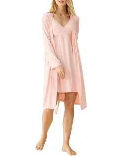 Latuza Women's Viscose Nursing Nightgown and Robe Set