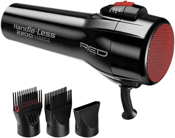 Handle-Less 2200W Ceramic Tourmaline Hair Dryer, 3 Heat Settings, Blow Dryer ...