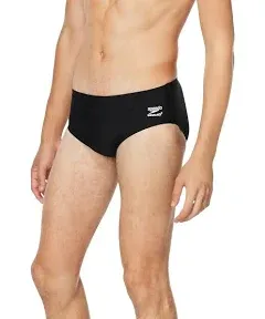 New SPEEDO Men&#039;s Endurance+ Team Black Competitive Swim Race Brief 38&#034; 8805012