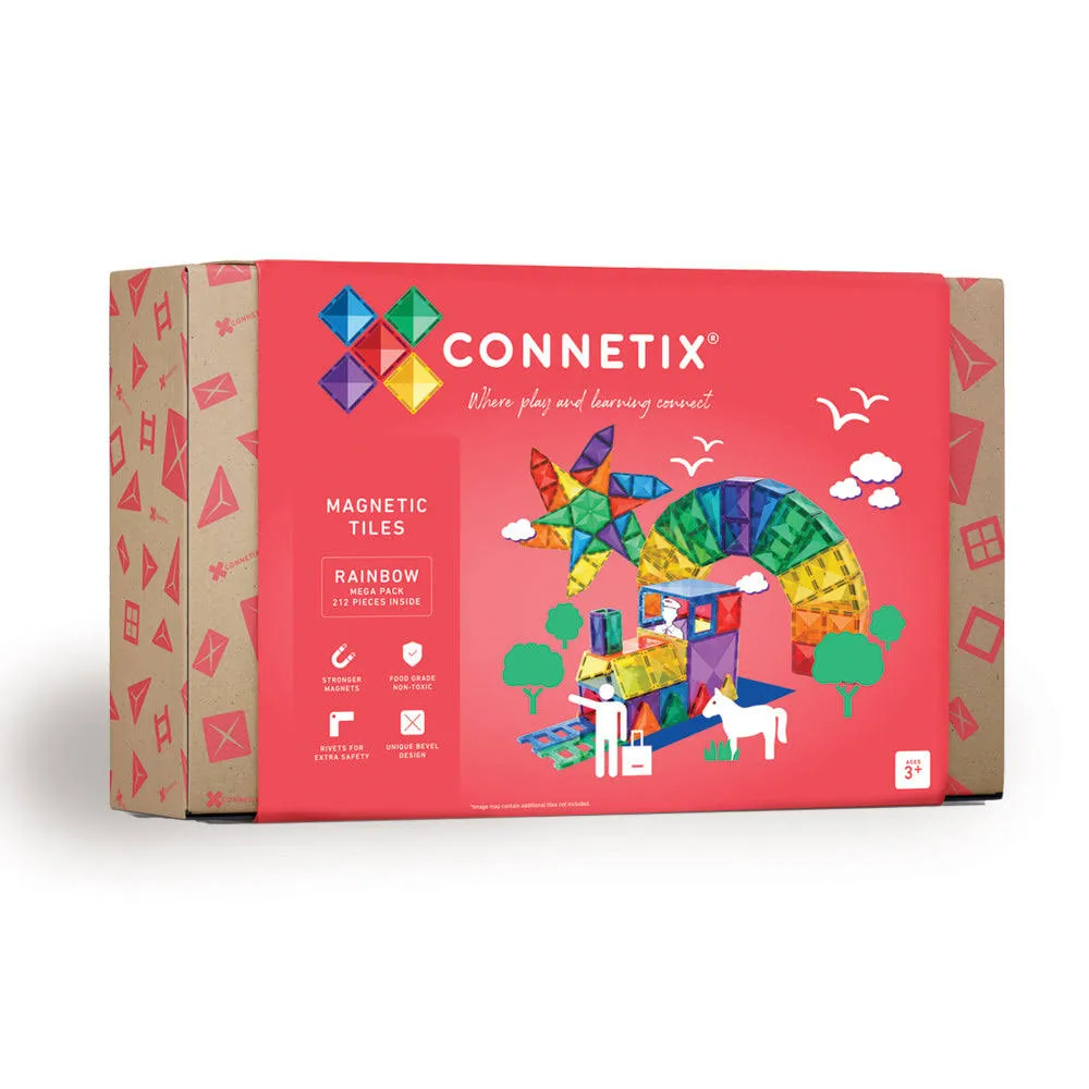 Connetix Tiles - Rainbow Mega Pack - 212 Piece