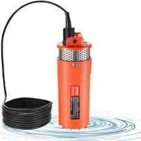 VEVOR Solar Water Pump, 12V DC 96W Submersible Deep Well Pump, Max Flow 1.6 GPM,