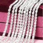 10 Yard Silver Crystal Glass Rhinestone Chain DIY Close Clear Trim Sewing Craft