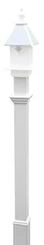 Decorative 5’ White Mounting Post