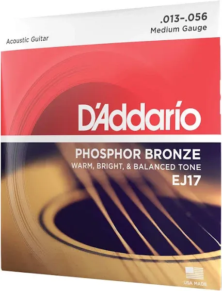 D'Addario EJ17 Phosphor Bronze Acoustic Guitar Strings Medium