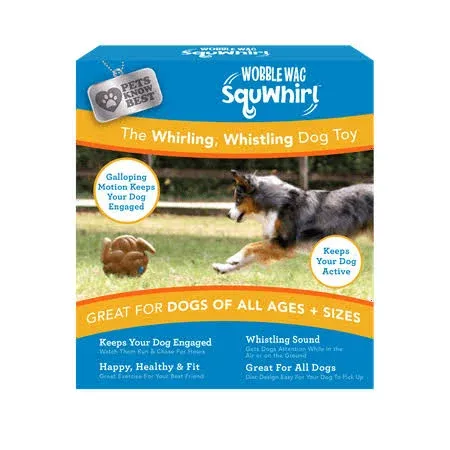 Pets Know Best Wobble Wag SquWhirl Whistling Dog Toy