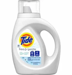 Tide Free & Gentle Liquid Laundry Detergent - 32 Loads, 46 fl oz