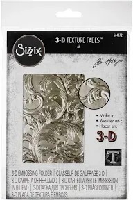 Sizzix Elegant 3D Embossing folder #664172 Retail $9.99 designer Tim Holtz