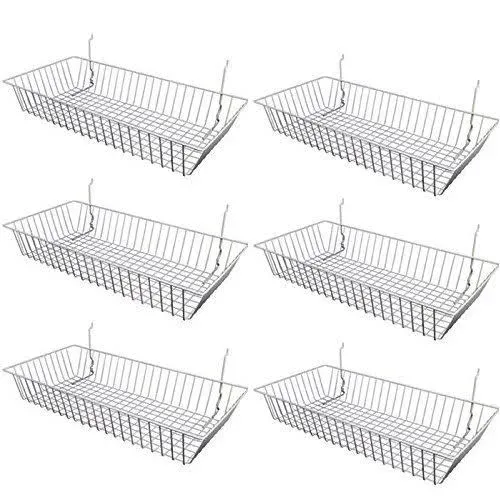 Only Garment Racks Wire Baskets for Grid Wall and Slat Wall