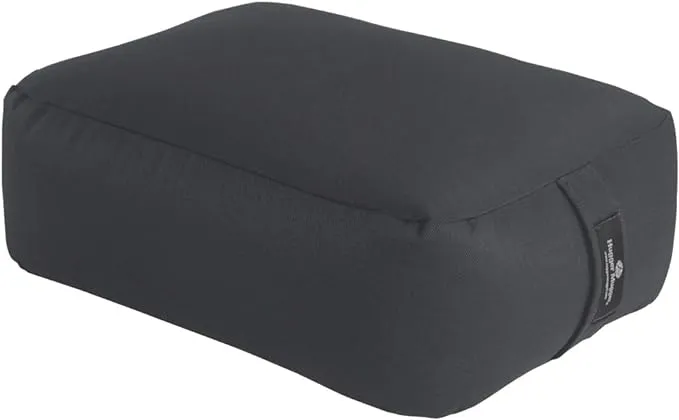 Hugger Mugger Zen Meditation Cushion - Wider Base, Use Horizontally or Vertically, Buckwheat Filled, Durable Fabric, Handmade in USA