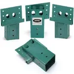 MOFEEZ Outdoor 4x4 Compound Angle Brackets for Deer Stand Hunting Blinds Shooting Shack (Green, Set of 4)